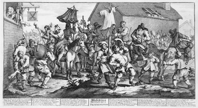 Hudibras ontmoet de Skimmington, uit 