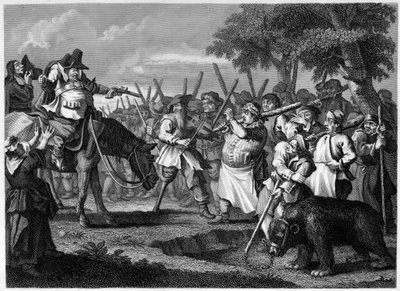 Hudibras eerste avontuur door William Hogarth