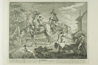 Hudibras Sallying Forth, plaat twee van Hudibras door William Hogarth
