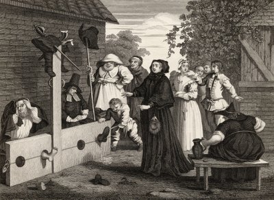 Hudibras en Ralpho in de Stocks, uit 