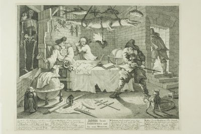 Hudibras en Sidrophel, plaat acht uit Hudibras door William Hogarth
