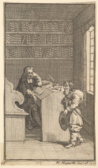 Hudibras en de Advocaat Zeventien Kleine Illustraties voor Samuel Butlers Hudibras, 1721-26 door William Hogarth