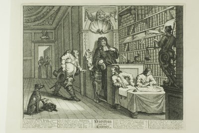Hudibras en de advocaat, plaat twaalf uit Hudibras door William Hogarth