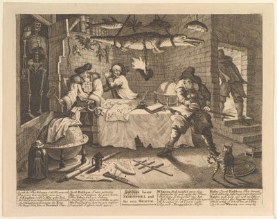 Hudibras verslaat Sidrophel en zijn man Whacum door William Hogarth