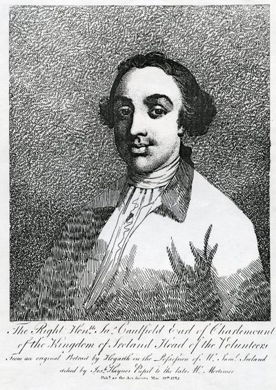 James Caulfield, 1e Graaf van Charlemont, gegraveerd door Joseph Haynes, 1782 door William Hogarth