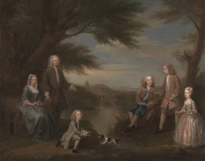 John en Elizabeth Jeffreys en Hun Kinderen door William Hogarth