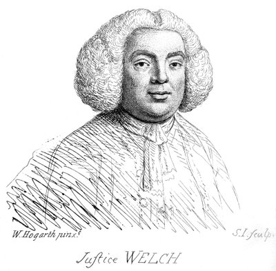 Justice Welch - portret door William Hogarth