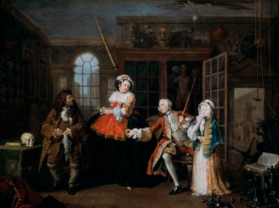 Marriage A-la-Mode: 3. De inspectie door William Hogarth