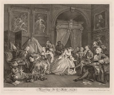 Huwelijk à la Mode: De Toiletscene door William Hogarth