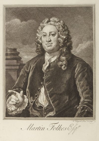 Martin Folkes door William Hogarth