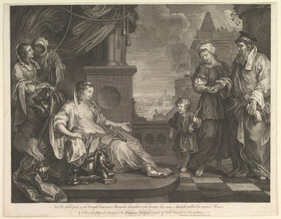 Mozes gebracht naar de dochter van de farao, 5 februari 1752 door William Hogarth