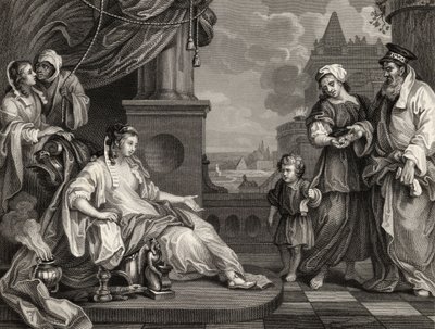 Mozes voor de dochter van de farao, uit 
