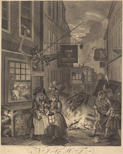 Nacht door William Hogarth