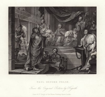 Paulus voor Felix door William Hogarth