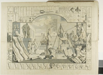 Plaat één, uit De analyse van schoonheid door William Hogarth