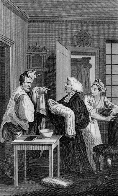 Tweede frontispice voor Tristram Shandy door William Hogarth