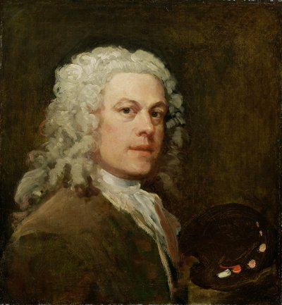 Zelfportret, c.1735-40 door William Hogarth