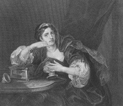 Sigismonda met het hart van haar echtgenoot, gegraveerd door T.W. Shaw, uit 