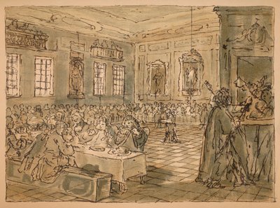 Schets voor Industrie en Ledigheid - Plaat VIII, 1747 door William Hogarth
