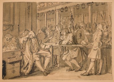 Schets voor Industrie en Ledigheid - Plaat X, 1747 door William Hogarth