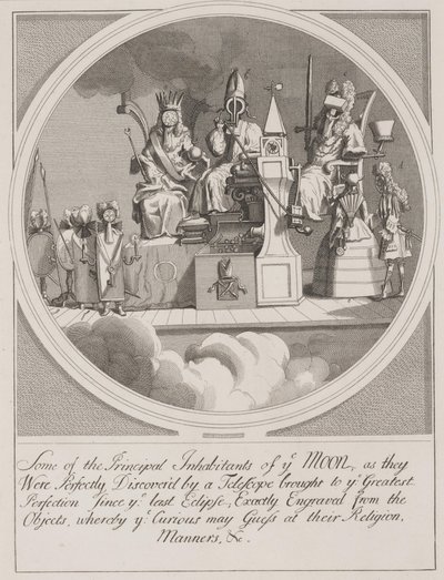 Enkele van de belangrijkste inwoners van de maan: Koninklijkheid, Episcopaat en Wet door William Hogarth