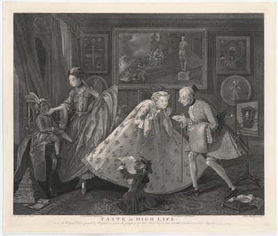 Smaak in het Hoge Leven, gegraveerd door Samuel Phillips, 1808 door William Hogarth