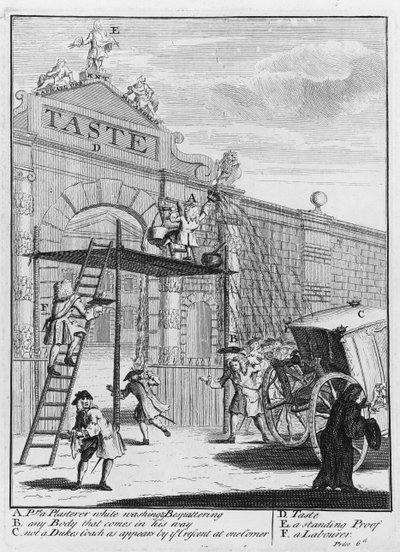 Smaak, of Burlington Gate, 1732 door William Hogarth
