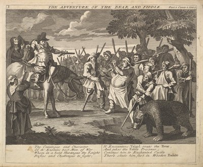 Het avontuur van de beer en de viool Plaat 3: Illustraties bij Samuel Butlers door William Hogarth