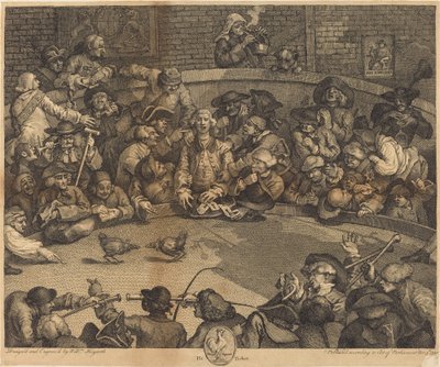De Hanenbak door William Hogarth