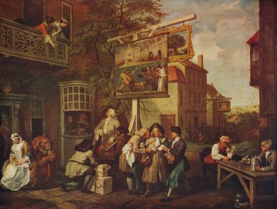 De verkiezing: stemmen werven, 1754-1755, ca. 1915 door William Hogarth