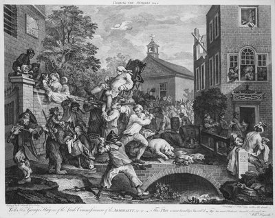 De Verkiezing, Het Inhuldigen van het Lid, 1758 door William Hogarth