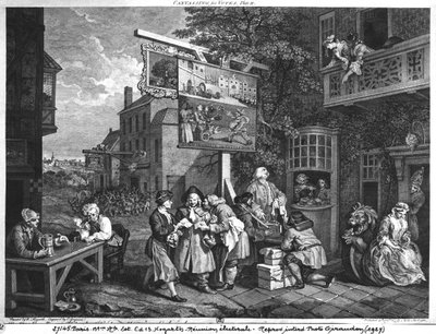 De Verkiezing II; Stemmen Werven door William Hogarth
