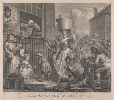 De woedende muzikant door William Hogarth