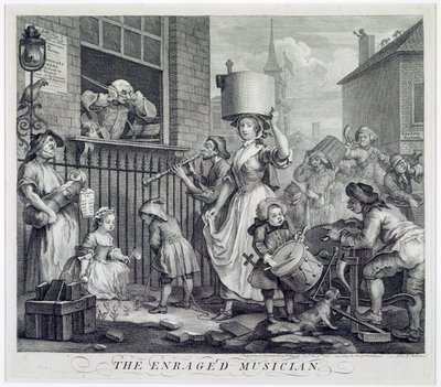 De woedende muzikant, 1741 door William Hogarth