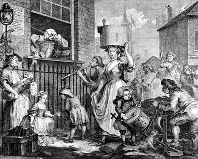 De woedende muzikant, 1741 door William Hogarth