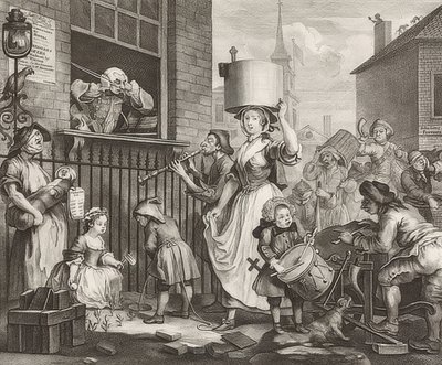 De woedende muzikant door William Hogarth