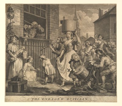 De Woedende Muzikant, 30 november 1741 door William Hogarth