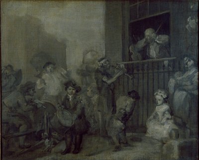 De woedende muzikant door William Hogarth