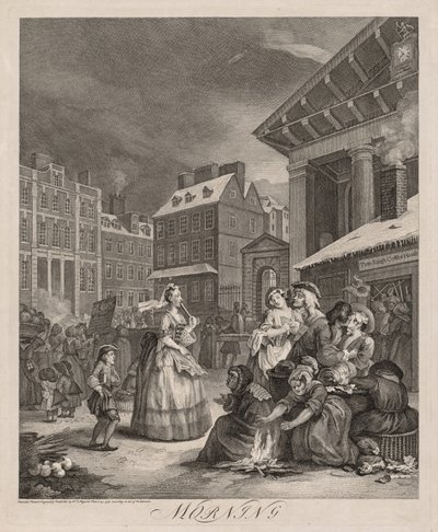 De vier tijden van de dag door William Hogarth