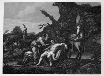 De barmhartige Samaritaan door William Hogarth