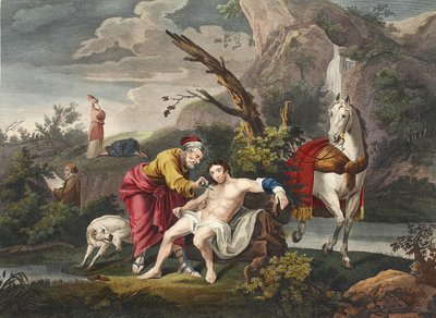 De barmhartige Samaritaan, illustratie uit 