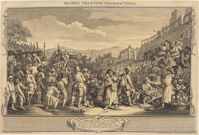De Luie Leerling Geëxecuteerd in Tyburn door William Hogarth