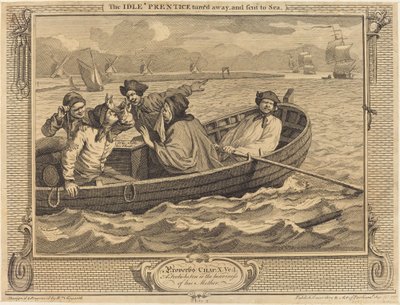 De Luie Leerling weggestuurd en naar Zee gestuurd door William Hogarth
