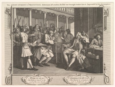 De ijverige leerling wethouder van Londen, de luie voor hem gebracht, 30 september 1747 door William Hogarth