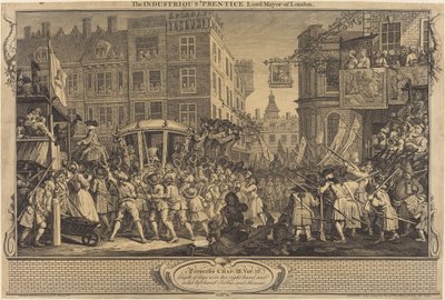 De ijverige leerling burgemeester van Londen door William Hogarth