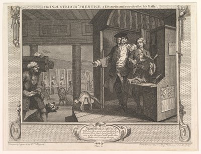 De IJverige Leerling een Favoriet en Vertrouwd door zijn Meester Industrie, 30 september 1747 door William Hogarth