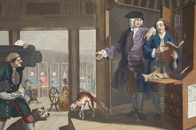 De ijverige leerling een favoriet en vertrouwd door zijn meester, plaat IV van 