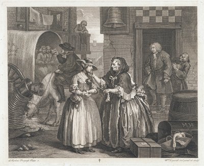 Het Onschuldige Meisje Wordt een Hoer door William Hogarth