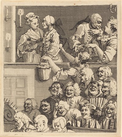 Het lachende publiek door William Hogarth
