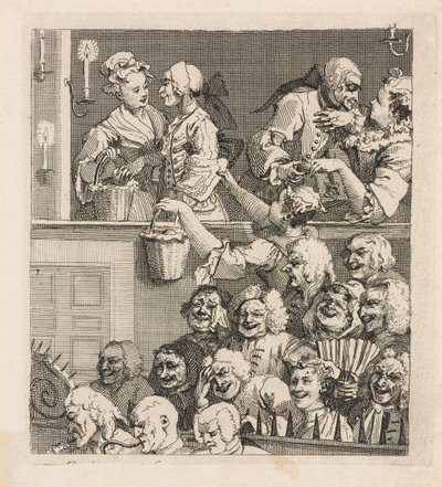 Het lachende publiek, 1733 door William Hogarth